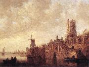 Jan van Goyen, River Landscape with a Windmill and Ruined Castle